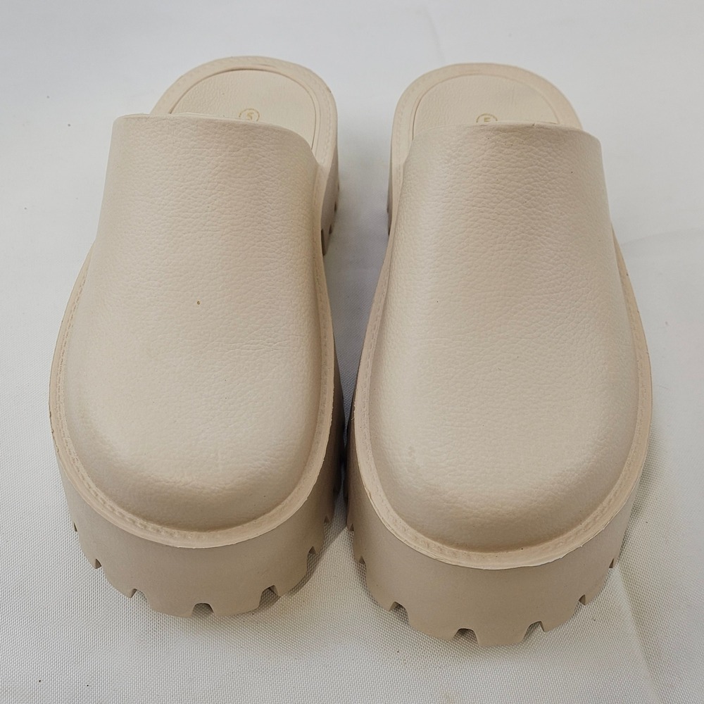 Mudd Beige Platform Clogs